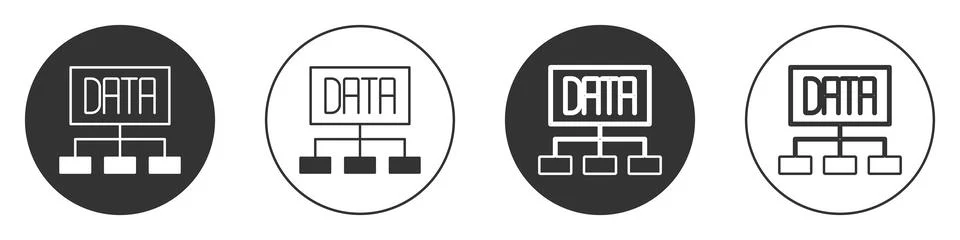 Black Data analysis icon isolated on white background. Business data analys.. Stock Illustration