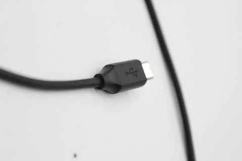 Black data cable Stock Photos