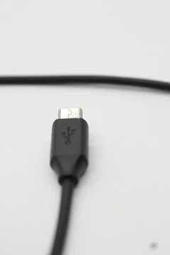 Black data cable Stock Photos