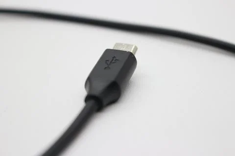 Black data cable Stock Photos