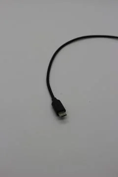 Black data cable Stock Photos
