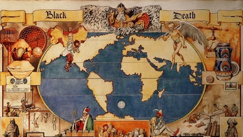 Black Death (Silent) Stock Footage 113217144