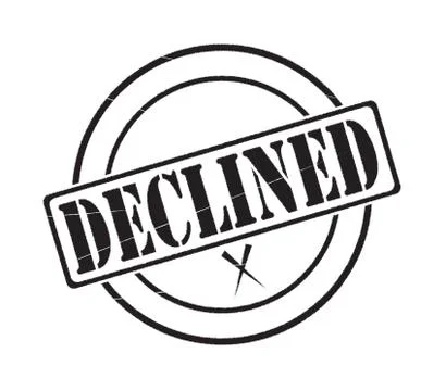 Black Declined Stamp Stock Illustration