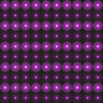 Black decorative background with 3D purple balls Stock Illustration