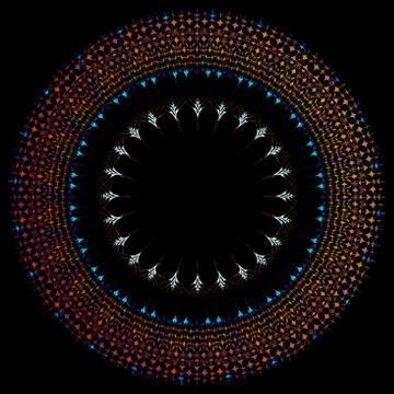 Black decorative Mandala	 Stock Illustration