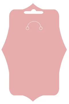 A black decorative shape with a hole for hanging at the top and pointed edges Stock Illustration