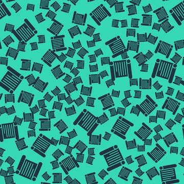 Black Decree, paper, parchment, scroll icon icon isolated seamless pattern on Illustrazione stock