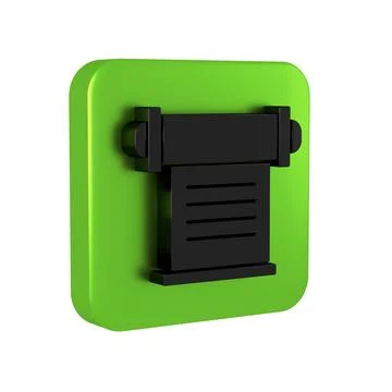 Black Decree, paper, parchment, scroll icon icon isolated on transparent ba.. Illustrazione stock