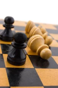 Black defeats white Stock Photos