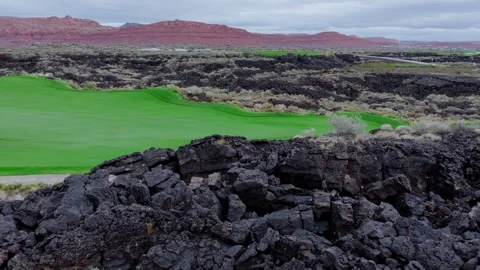 Black Desert Golf Course Stock Footage 321582324