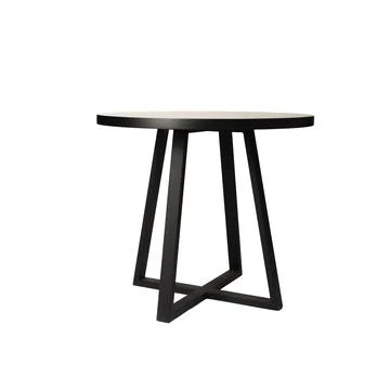 Black design coffee table isolated on white background Stock Photos