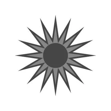 Black design element Light sign sun Stock Illustration