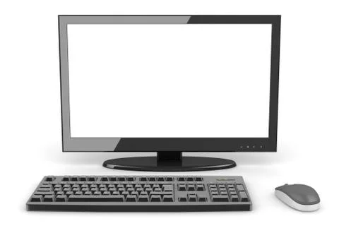 Black desktop PC Illustrazione stock