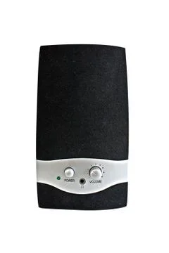 Black desktop speakers Stock Photos