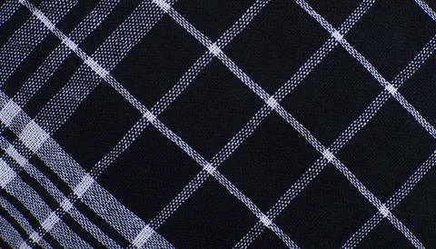 Black Diagonal Checkered Textile Texture Background Stock Photos