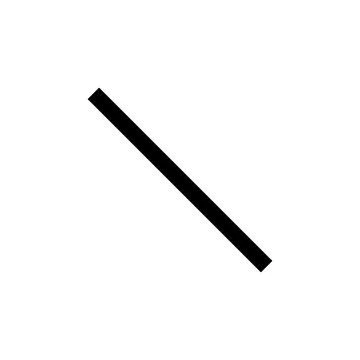 Black diagonal line isolated on transparent background Stock Illustration
