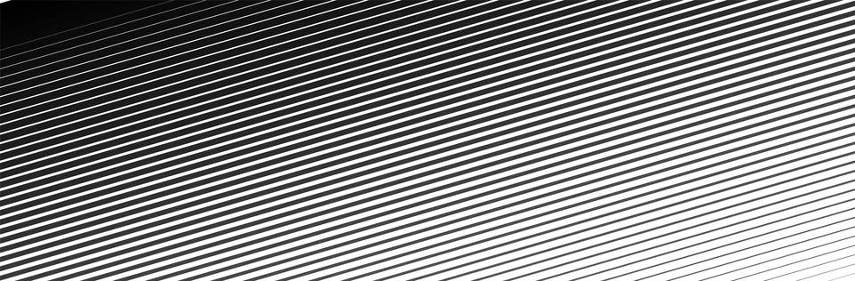 Black diagonal lines with a transition from thin to thick thickness. Striped 库存插图