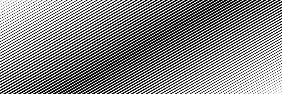 Black diagonal lines with a transition from thin to thick thickness. Striped Stock Illustration