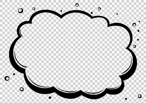 Black-dialog-cloud-or-cloud-frame-without-background1 Stock Illustration