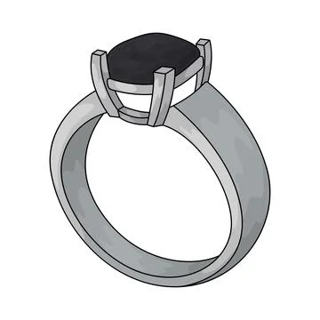 Black diamond ring illustration Stock Illustration