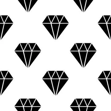 Black diamond seamless pattern Stock Illustration