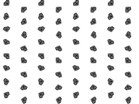 Black diamond shape seamless pattern on white background Stock Illustration