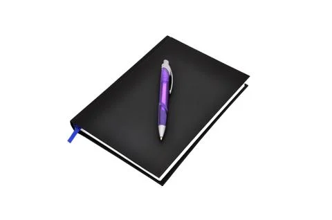 Black diary Stock Photos