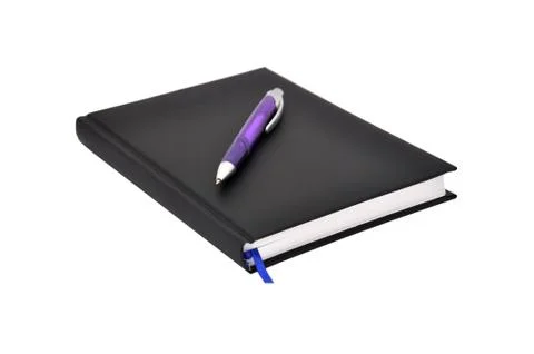 Black diary Stock Photos