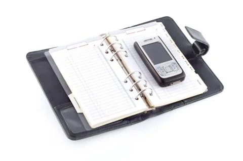 Black diary Stock Photos