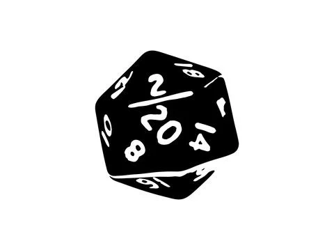 Black Dice for board games Illustrazione stock