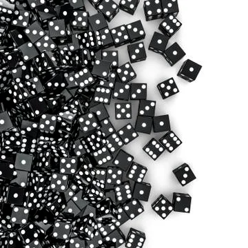 Black dice spill Illustrazione stock