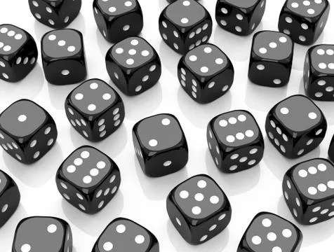 The black dices Stock Illustration
