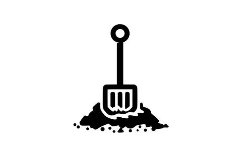 Black dig icon isolated on white background. Beautiful Dig icon. Stock Illustration