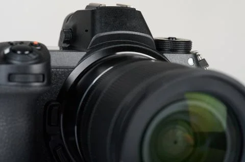 Black digital camera Stock Photos