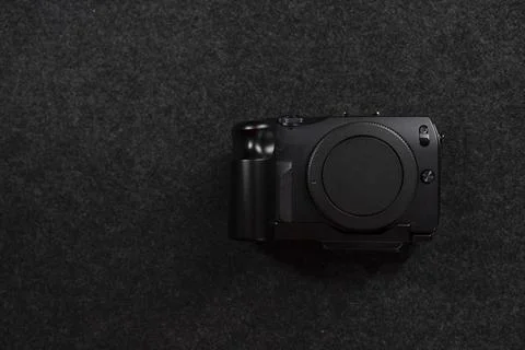 Black digital camera Stock Photos