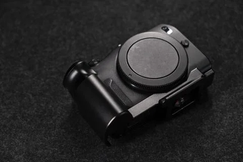 Black digital camera Stock Photos