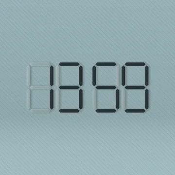 Black digital Clock Illustrazione stock
