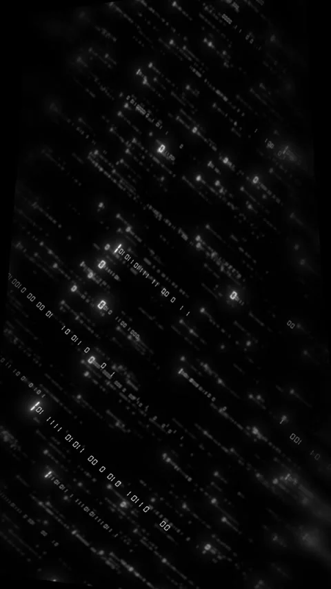 Black digital code background white programming text, blurred software lines, da Stock Footage 340549397