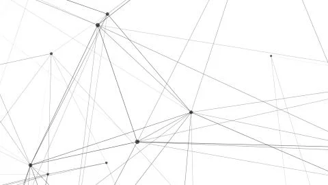 Black digital computer data and network connection triangle lines and spheres イラスト素材