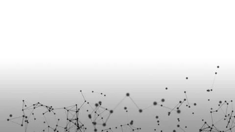 Black digital data and network connection triangle lines and spheres in futur Stock Illustration