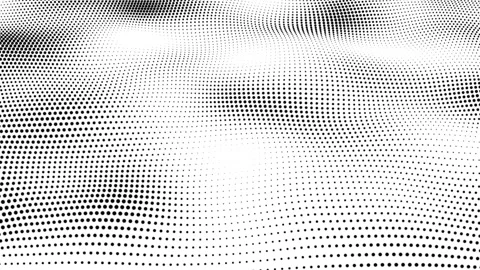 Black digital dots form waves against on animated abstract background. Futu.. Stock Footage 291936941
