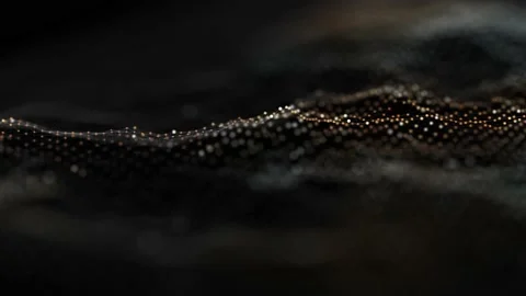 Black digital hi-tech abstract plexus wave background moving Stock Footage 131572401