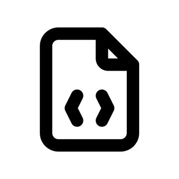 Black Digital Script Code Icon Stock-Illustration