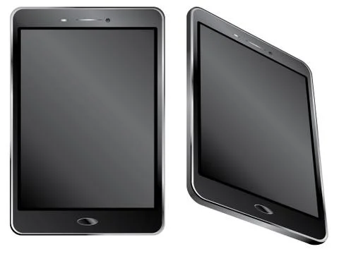 Black Digital Tablet 스톡 일러스트