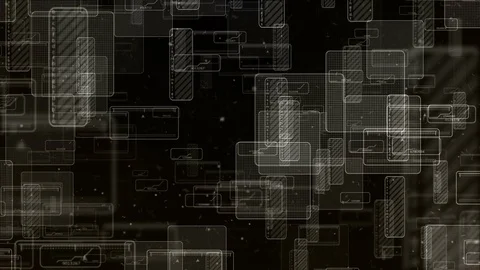 Black Digital Technology Squares Background. Stock Footage 73457425