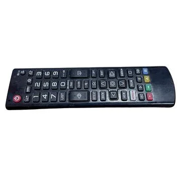 Black digital tv remote control isolated on white background Stock Photos