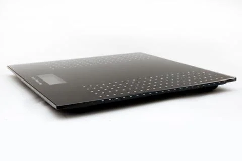 Black digital weight scale Stock Photos