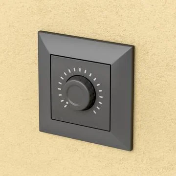 Black dimmer light switch Black dimmer light switch on the wall Copyright:... Stock Photos