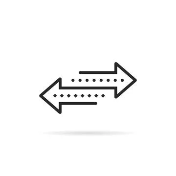 Black direction arrow like transfer Stock Illustration