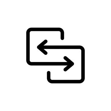Black direction icon isolated. Arrows for transfer イラスト素材